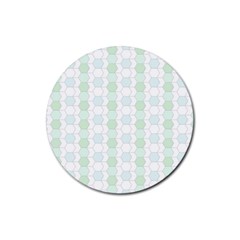 Allover Graphic Soft Aqua Drink Coasters 4 Pack (round)