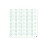 Allover Graphic Soft Aqua Magnet (Square) Front