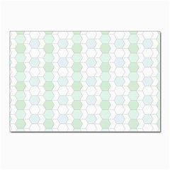 Allover Graphic Soft Aqua Postcards 5  X 7  (10 Pack) by ImpressiveMoments