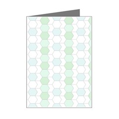 Allover Graphic Soft Aqua Mini Greeting Card by ImpressiveMoments