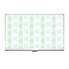 Allover Graphic Soft Aqua Business Card Holder by ImpressiveMoments