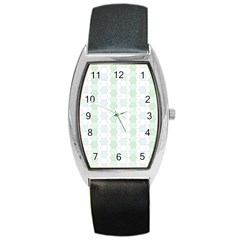 Allover Graphic Soft Aqua Tonneau Leather Watch