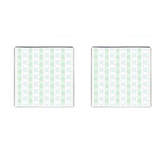 Allover Graphic Soft Aqua Cufflinks (square)