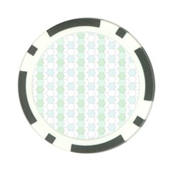 Allover Graphic Soft Aqua Poker Chip