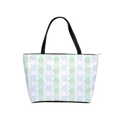 Allover Graphic Soft Aqua Large Shoulder Bag