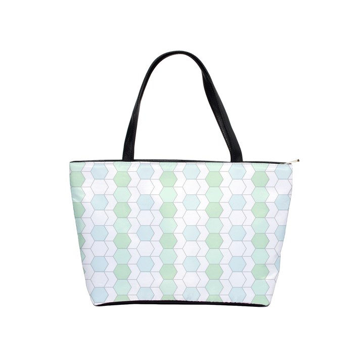 Allover Graphic Soft Aqua Large Shoulder Bag