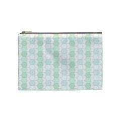 Allover Graphic Soft Aqua Cosmetic Bag (medium)