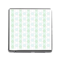 Allover Graphic Soft Aqua Memory Card Reader With Storage (square) by ImpressiveMoments