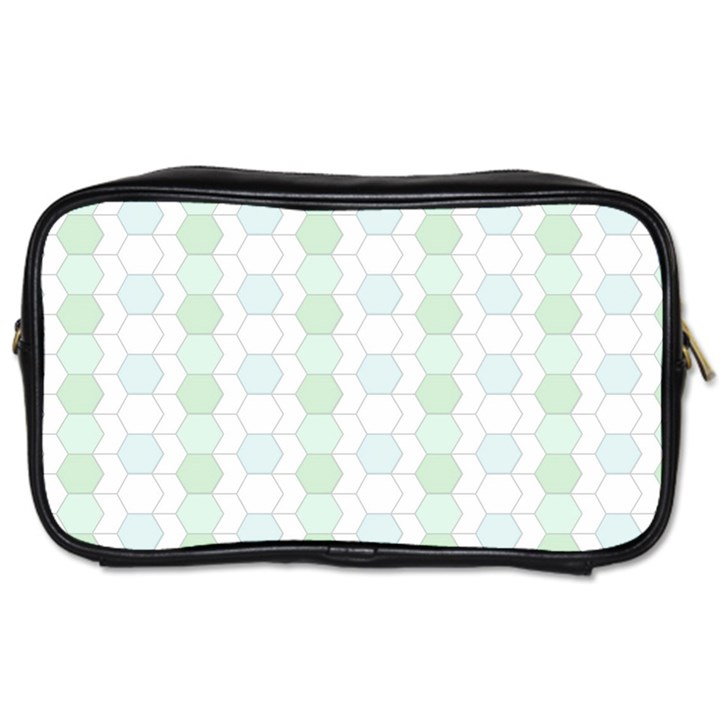 Allover Graphic Soft Aqua Travel Toiletry Bag (One Side)