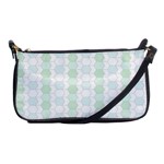 Allover Graphic Soft Aqua Evening Bag Front