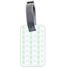 Allover Graphic Soft Aqua Luggage Tag (one Side)