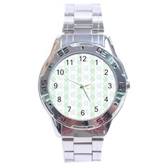 Allover Graphic Soft Aqua Stainless Steel Watch by ImpressiveMoments