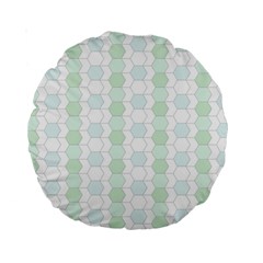 Allover Graphic Soft Aqua 15  Premium Round Cushion  by ImpressiveMoments