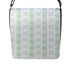 Allover Graphic Soft Aqua Flap Closure Messenger Bag (large) by ImpressiveMoments