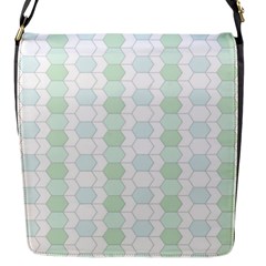 Allover Graphic Soft Aqua Flap Closure Messenger Bag (small) by ImpressiveMoments