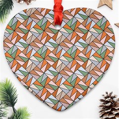 Allover Graphic Brown Heart Ornament by ImpressiveMoments