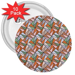 Allover Graphic Brown 3  Button (10 Pack)