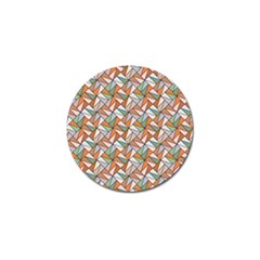 Allover Graphic Brown Golf Ball Marker