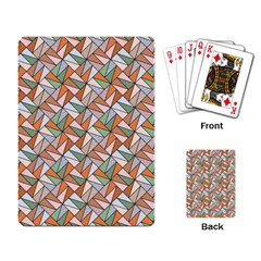 Allover Graphic Brown Playing Cards Single Design