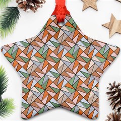 Allover Graphic Brown Star Ornament (two Sides)