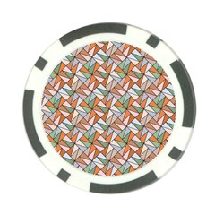 Allover Graphic Brown Poker Chip