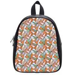 Allover Graphic Brown School Bag (small)