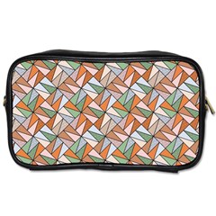 Allover Graphic Brown Travel Toiletry Bag (one Side)