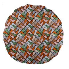 Allover Graphic Brown 18  Premium Round Cushion 