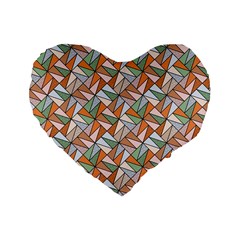 Allover Graphic Brown 16  Premium Heart Shape Cushion 