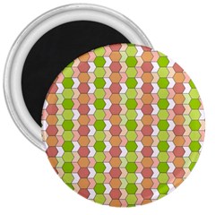 Allover Graphic Red Green 3  Button Magnet by ImpressiveMoments