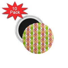 Allover Graphic Red Green 1 75  Button Magnet (10 Pack) by ImpressiveMoments