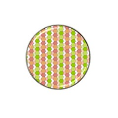 Allover Graphic Red Green Golf Ball Marker (for Hat Clip)