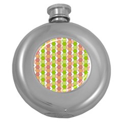 Allover Graphic Red Green Hip Flask (round) by ImpressiveMoments