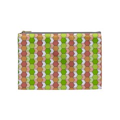 Allover Graphic Red Green Cosmetic Bag (medium)