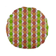 Allover Graphic Red Green 15  Premium Round Cushion 