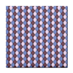 Allover Graphic Blue Brown Ceramic Tile