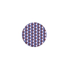 Allover Graphic Blue Brown 1  Mini Button by ImpressiveMoments