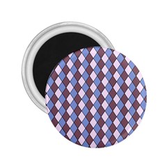 Allover Graphic Blue Brown 2 25  Button Magnet