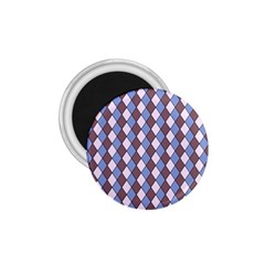 Allover Graphic Blue Brown 1 75  Button Magnet