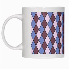 Allover Graphic Blue Brown White Coffee Mug