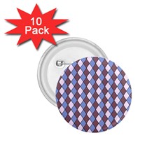 Allover Graphic Blue Brown 1 75  Button (10 Pack) by ImpressiveMoments