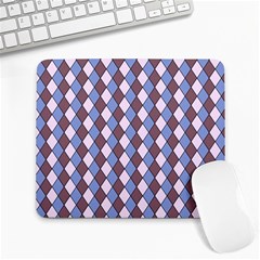 Allover Graphic Blue Brown Large Mouse Pad (rectangle)