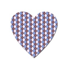 Allover Graphic Blue Brown Magnet (heart)