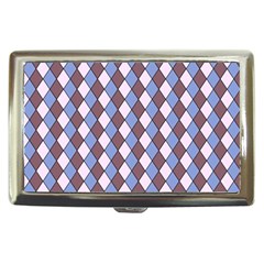 Allover Graphic Blue Brown Cigarette Money Case