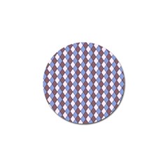 Allover Graphic Blue Brown Golf Ball Marker 4 Pack