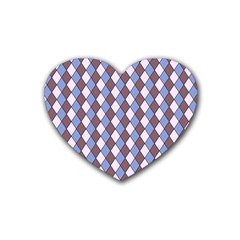 Allover Graphic Blue Brown Drink Coasters (heart)