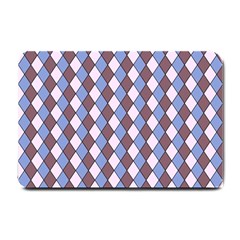 Allover Graphic Blue Brown Small Door Mat