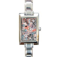 Spring Flowers Rectangular Italian Charm Watch by ImpressiveMoments