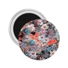 Spring Flowers 2 25  Button Magnet