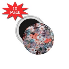 Spring Flowers 1 75  Button Magnet (10 Pack)